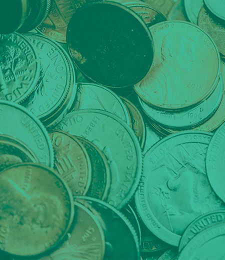 pile of loose change