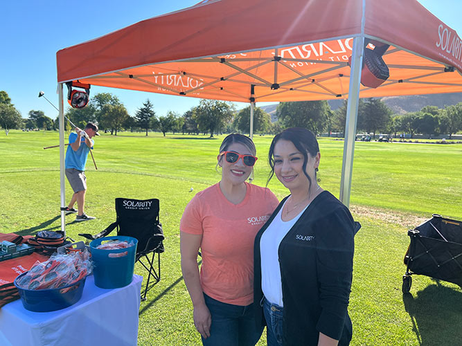 Solarity team sponsoring a golf tournament